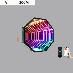 Modern Creative Abyss Melaleuca Mirror Colorful Wall Lamp Octagon (Option: A-EU-30cm)